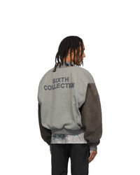 Fear Of God Grey Sixth Collection Varsity Jacket