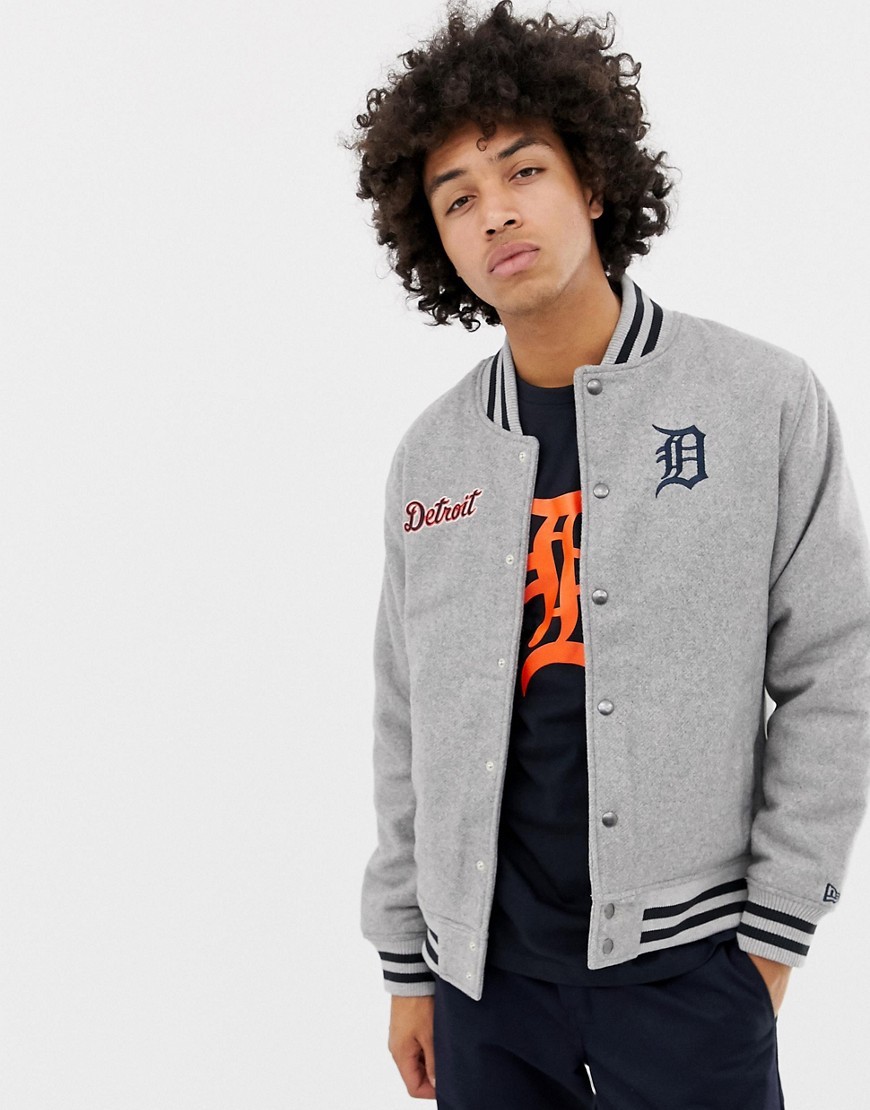 New Era Mlb Detroit Tigers Jacket In Grey, $140, Asos
