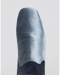 Truffle Collection Truffle Gray Velvet High Ankle Boot
