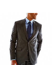 Claiborne Pinstriped Slim Fit Wool Suit Jacket
