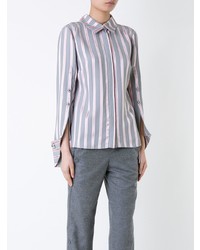 Monse Buttoned Sleeve Striped Shirt