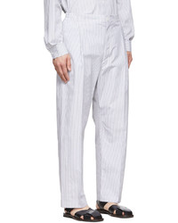 Lemaire White Striped Trousers