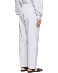 Lemaire White Striped Trousers