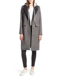 Kendall & Kylie Pinstripe Jacket With Removable Hood