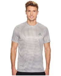 Grey Vertical Striped Crew-neck T-shirt