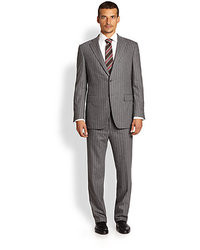 Saks Fifth Avenue Collection Two Button Pinstriped Suit