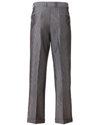 Steve Harvey Striped Double Pleated Gray Suit Pants