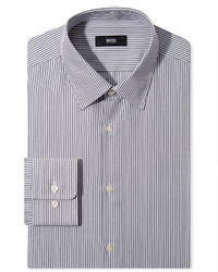 Hugo Boss Boss By Grey Stripe Dress Shirt