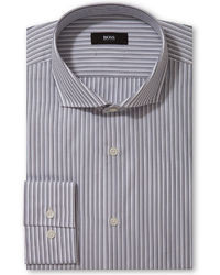 Hugo Boss Boss By Slim Fit Grey Stripe Dress Shirt