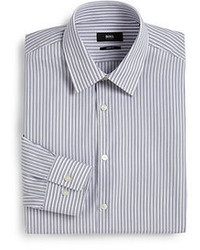 Hugo Boss Boss Sharp Fit Textured Stripe Dress Shirt
