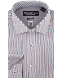 Nick Graham Grey Pin Stripe Spread Collar Shirt