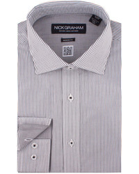Nick Graham Grey Pin Stripe Spread Collar Shirt