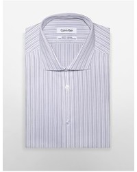 Calvin Klein Steel Slim Fit Multi Grey Stripe Non Iron Dress Shirt