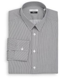 Versace Trend Fit Hairline Striped Dress Shirt
