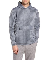 Grey Vertical Striped Hoodies for Men | Lookastic