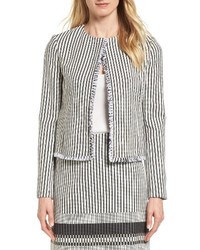 Grey Vertical Striped Jacket
