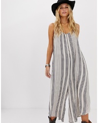 En Creme Relaxed Cami Jumpsuit In Tonal Stripe