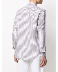 Eleventy Vertical Striped Linen Shirt