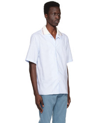 Ferragamo Blue White Striped Shirt