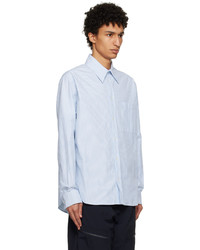 Bottega Veneta Blue White Striped Shirt