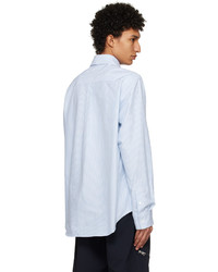 Bottega Veneta Blue White Striped Shirt