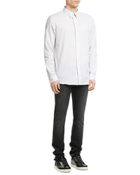 A.P.C. Cotton Micro Stripe Long Sleeve Shirt