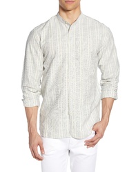Selected Homme Jace Band Collar Stripe Button Up Shirt