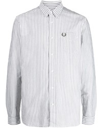 Fred Perry Logo Embroidered Striped Cotton Shirt