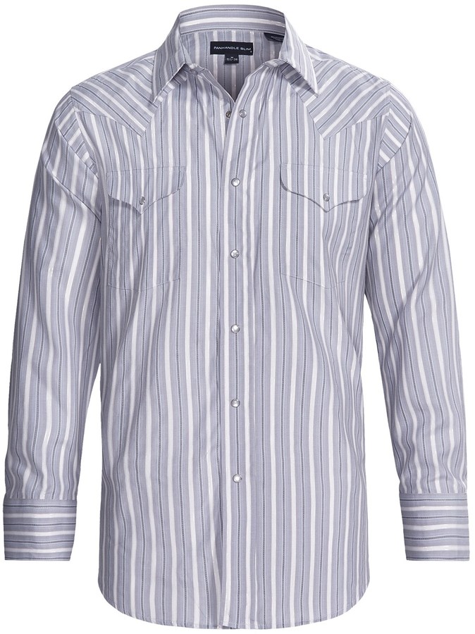 Panhandle Slim Satin Lurex Stripe Shirt 