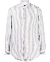 Barba Stripe Print Button Down Shirt
