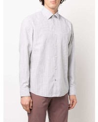 BOSS Stripe Print Button Up Shirt