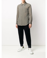 Emporio Armani Striped Creased Effect Shirt