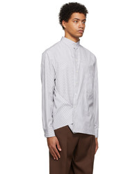 Lemaire White Black Adjustable Twisted Shirt