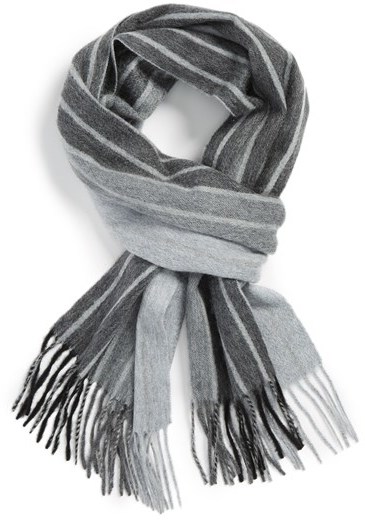 Cashmere striped scarf –