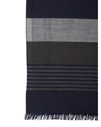 Salvatore Ferragamo Striped Wool Silk Cashmere Knit Scarf