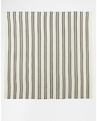 Asos Collection Oversized Square Scarf With Multi Gray Stripe