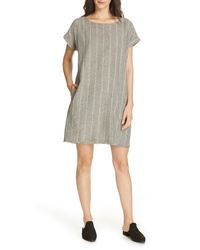Eileen Fisher Stripe Hemp Organic Cotton Shift Dress