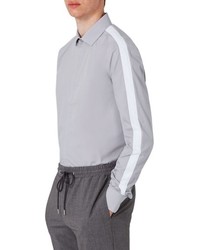 Topman Slim Fit Contrast Stripe Woven Shirt