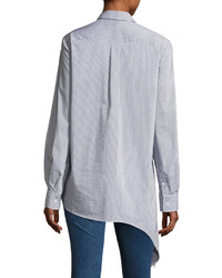 IRO Uneal Striped Button Front Oversized Oxford Shirt