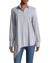 IRO Uneal Striped Button Front Oversized Oxford Shirt