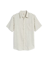 Faherty Breeze Stripe Stretch Short Sleeve Button Up Shirt
