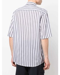 Low Brand Collar Embroidered Striped Shirt