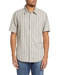 Madewell Easy Short Sleeve Hemp Cotton Shirt In Heirloom Blue At Nordstrom