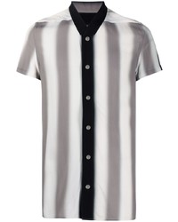 Rick Owens Stripe Pattern Short Sleeve Shirt