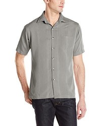 Van Heusen Short Sleeve Rayon Poly Striped Shirt