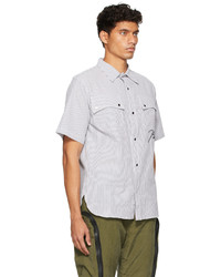 Rhude White Gray Striped Pit Shirt