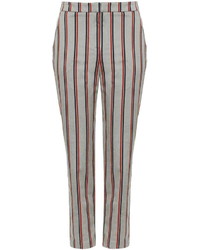 Topshop Stripe Tonic Print Cigarette Trousers