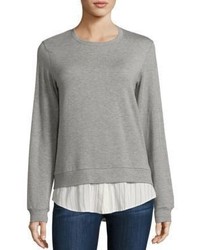 Grey Vertical Striped Sweater