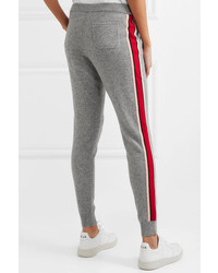 Chinti and Parker Ringmaster Striped Cashmere And Wool Blend Track Pants