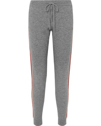 Chinti and Parker Ringmaster Striped Cashmere And Wool Blend Track Pants